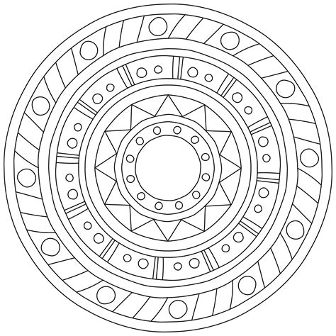 A mandala design featuring circles and geometric patterns