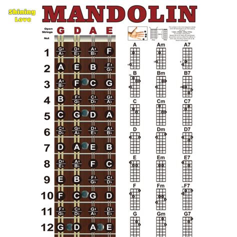 Finger placement for mandolin chords