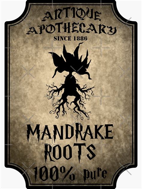 Mandrake apothecary label