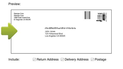 Manual envelope printing from Excel