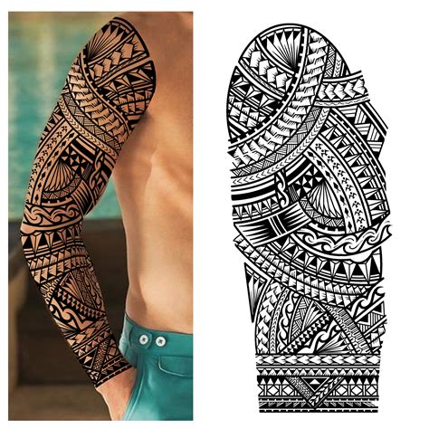 Description of Maori Tribal Arm Sleeve Tattoo