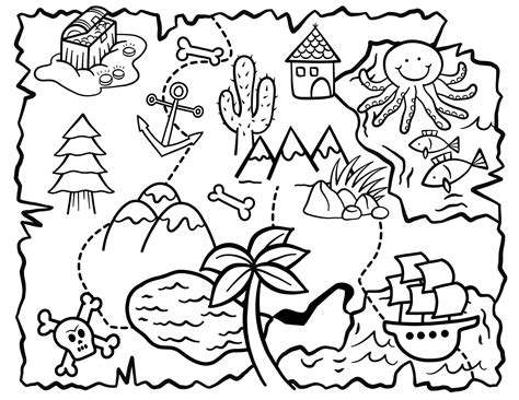 South America map coloring page