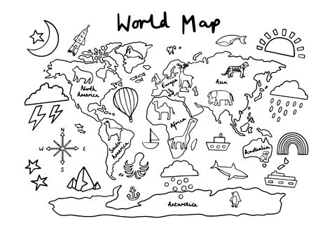 Australia map coloring page