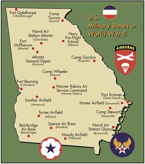 Map of Military Bases in Georgia