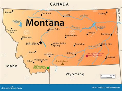 Mapa de Montana