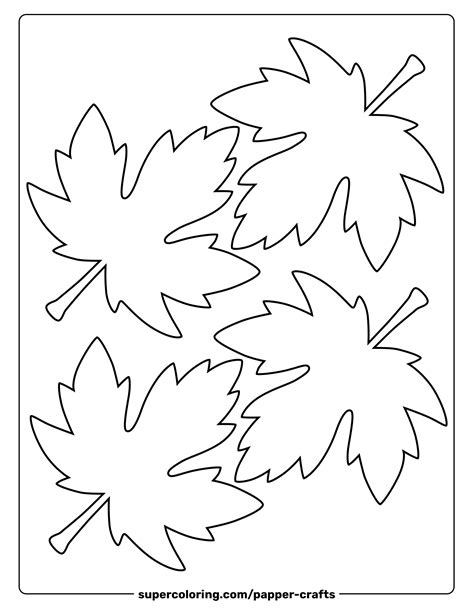 Maple Leaf Template for Crafts