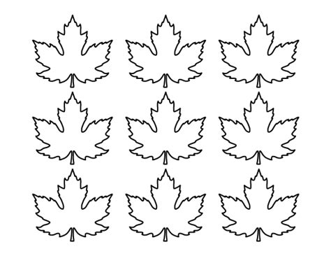 Maple Leaf Template for Cut-out Templates