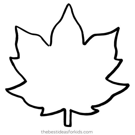 Maple Leaf Template for Educational Activities