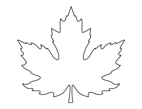 Maple Leaf Template for Stencils