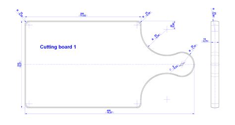 Marble pattern cutting board template