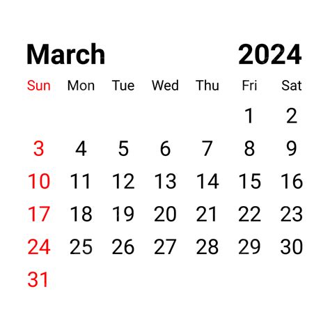 March 2024 Calendar