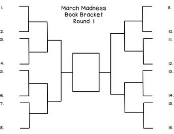 March Madness Book Bracket Template Generator