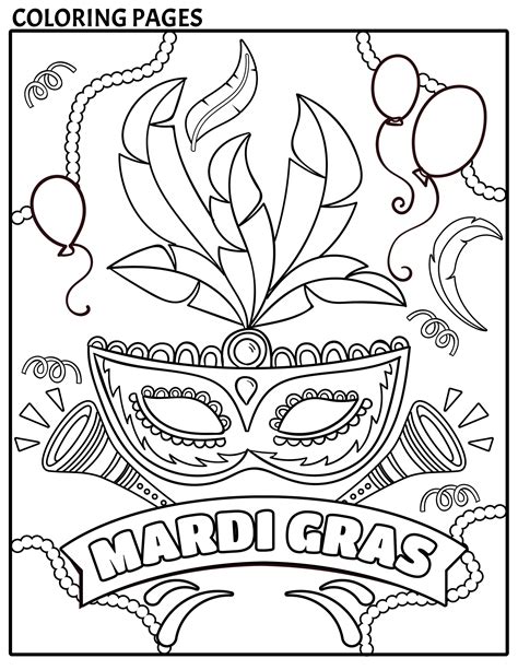 Mardi Gras coloring pages