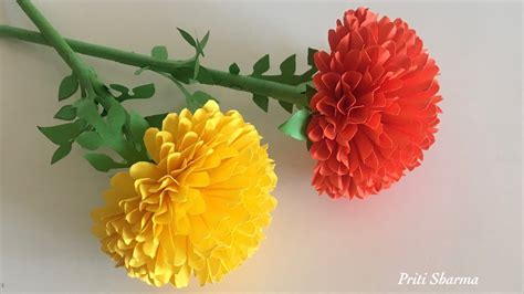 Marigold Paper Flowers