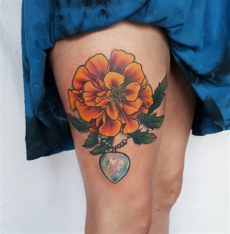 Marigold tattoo designs for men