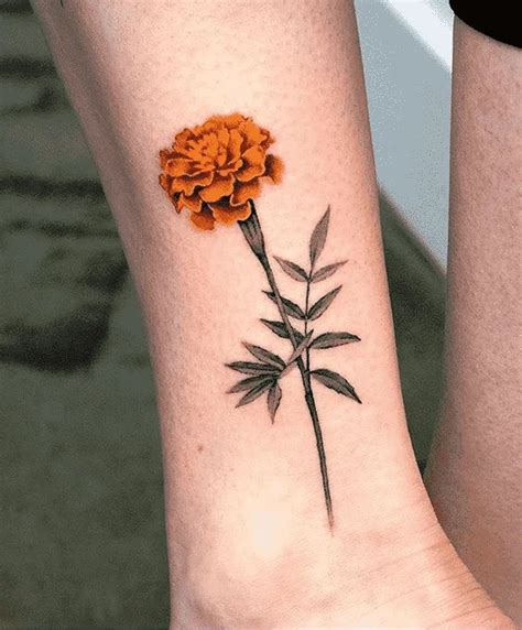 Marigold tattoo designs for women