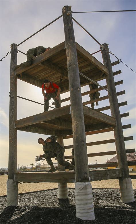 Marine Boot Camp Obstacle Course Training