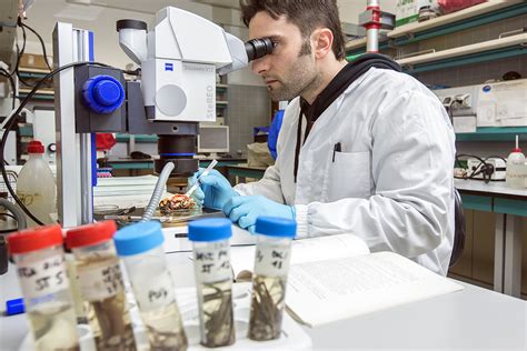 Marine chemist in lab