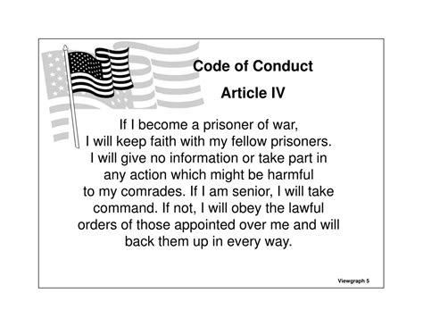 Marine Code of Conduct Article IV