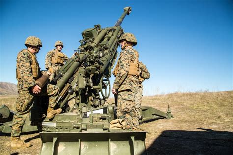 Marine Corps artillery in action