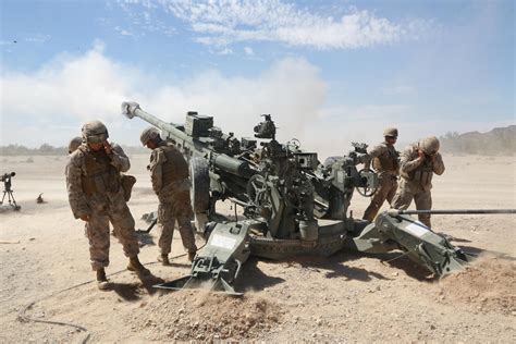 Marine Corps artillery training exercise