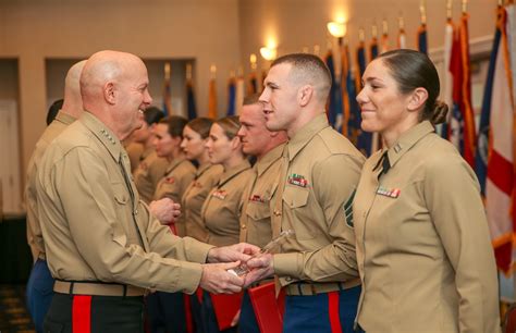 Marines of the 1st Battalion 7th Marines receiving awards