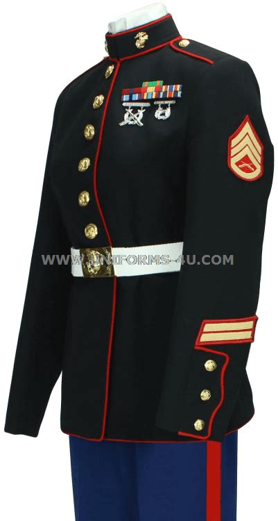 Marine Corps Delta Uniform with Nameplate and Service Stripes