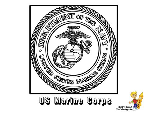 Marine Corps emblem coloring page for therapy gallery