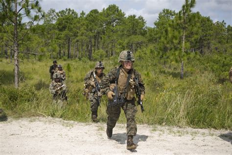 Marine Corps Fire Team Setting Up Ambush