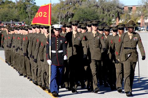 A group of Marines graduating from boot camp