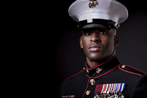 Marines in uniform, standing together