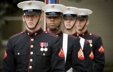 A Marine Corps member, participating in a volunteer work project