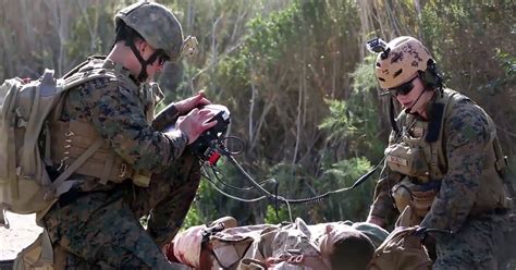 Marine Corps medics in combat