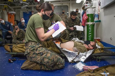 Marine Corps medics in action