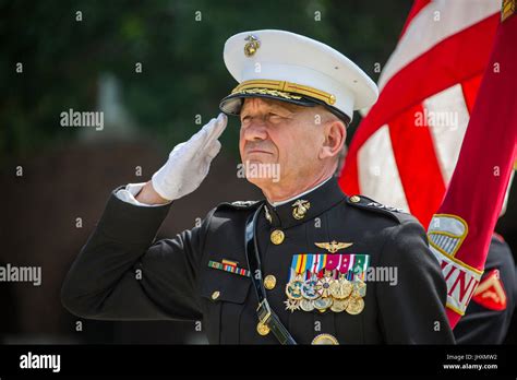 A Marine rendering a salute