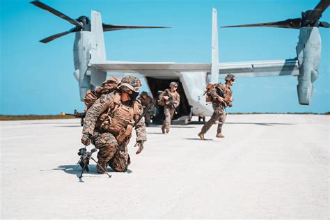 Marines on a humanitarian mission, in a foreign country