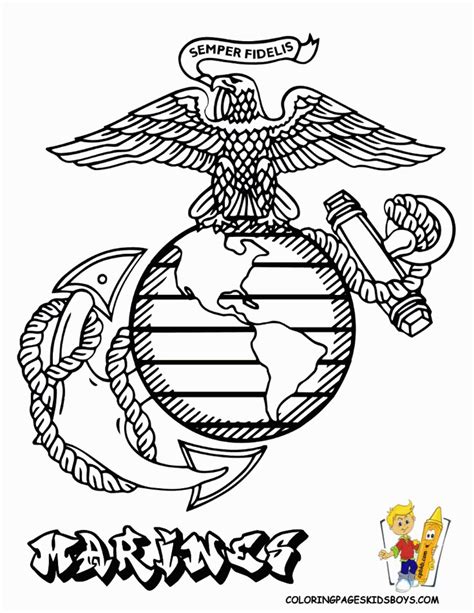 Marine Corps uniforms coloring pages for adults