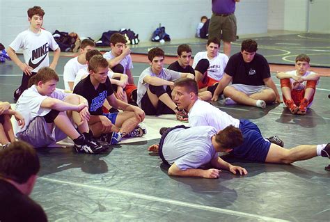 US Marine Corps wrestling team practice