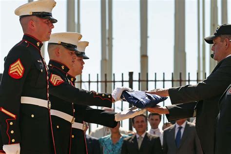 Marine standing guard at an embassy