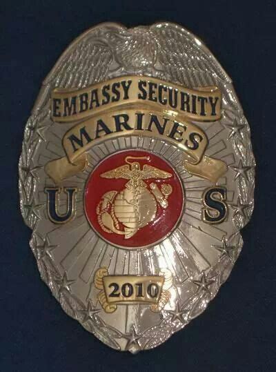 Marine embassy security badge