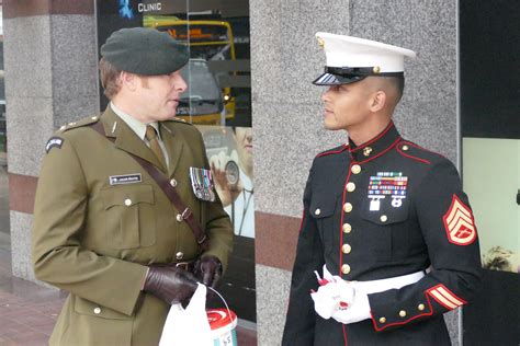 Marine standing guard at an embassy