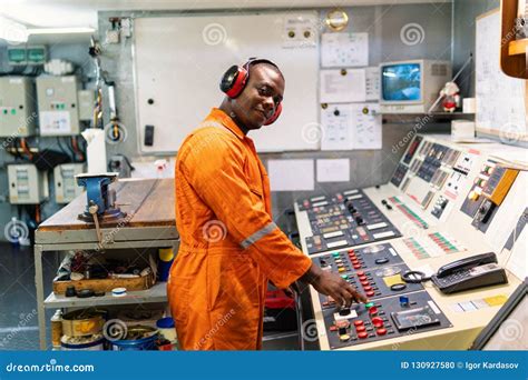 Marine engineer in an office