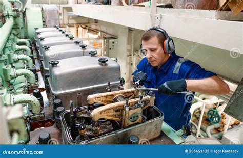 Marine Engineer Performing Maintenance