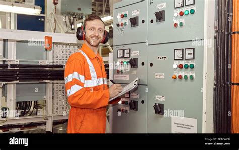 Marine Engineer Conducting a Safety Inspection