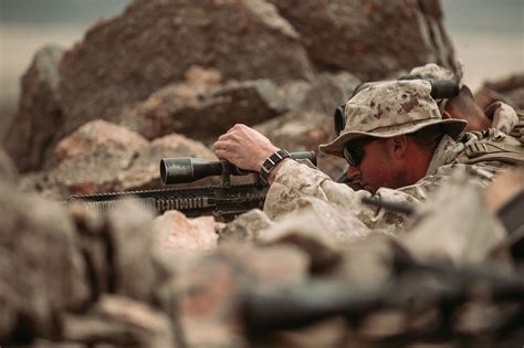 Marine Force Recon Sniper in action