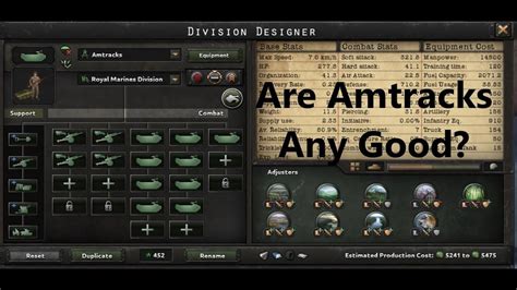 A marine infantry division template in Hearts of Iron 4