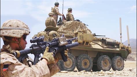 Marine Light Armored Reconnaissance Teams in Action at Night