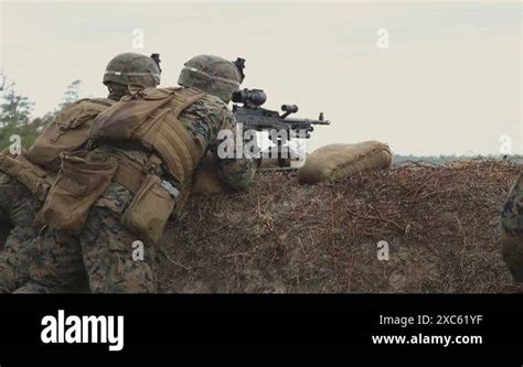 Marine Corp Infantry Machine Gunner training exercise