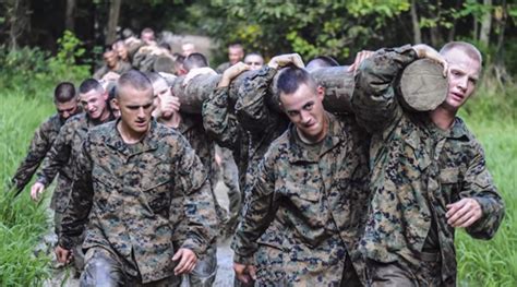 Marine Officer Training Program Candidates in Physical Fitness Test