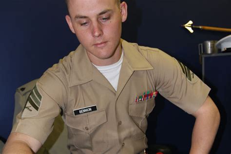 Marine recruiter in uniform